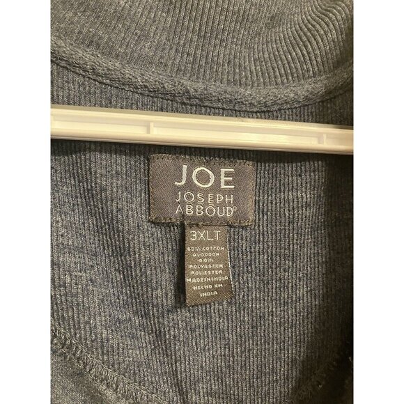 Joseph Abboud Mens 3XLT Pullover Sweater 1/4 zip VGC Gray - Picture 2 of 3
